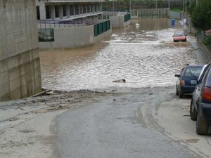 allagamento-coop-rosa un'immagine dell'allagamento a San Cristoforo