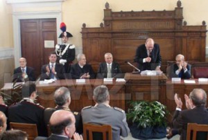 Di-Landro Un momento della cerimonia di insediamento