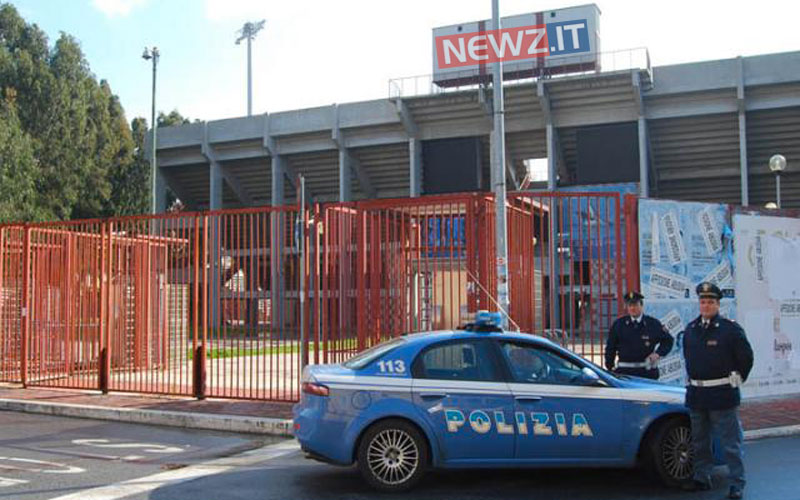 Polizia allo Stadio "Oreste Granillo" di Reggio Calabria