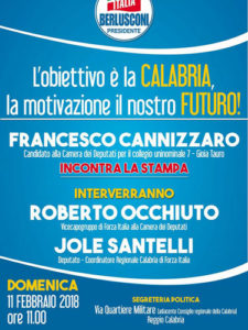 Locandina presentazione candidatura di Francesco Cannizzaro (FI)