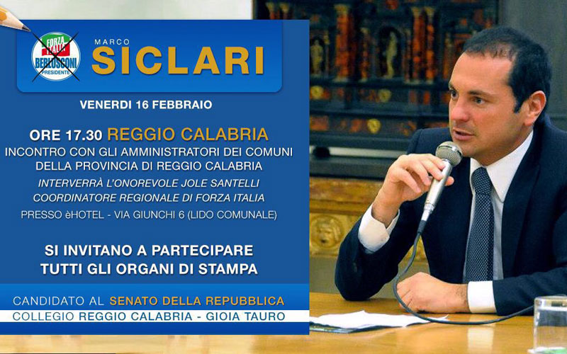 Marco Siclari. locandina incontro E' Hotel