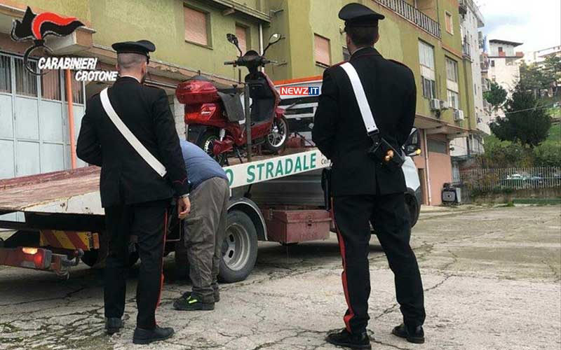 I Carabinieri sequestrano la bicicletta con pedalata assistita trasformata in ciclomotore elettrico