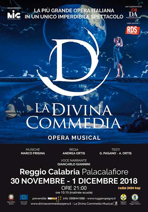 La locandina de "La Divina Commedia" opera musical