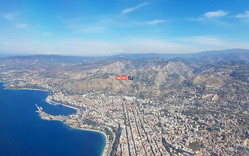 Una veduta aerea di Reggio Calabria